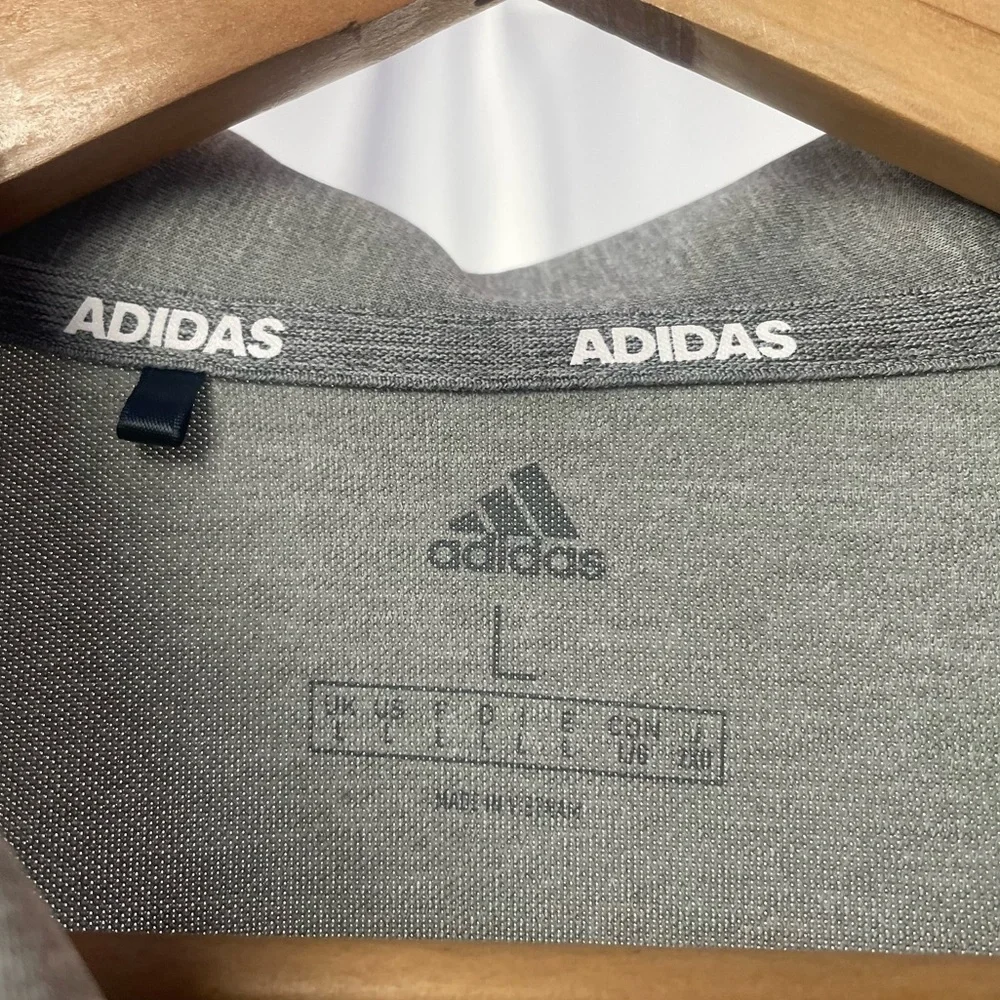 Adidas Short‎ Sleeve Polo Shirt in Neon Green Grey Size Large